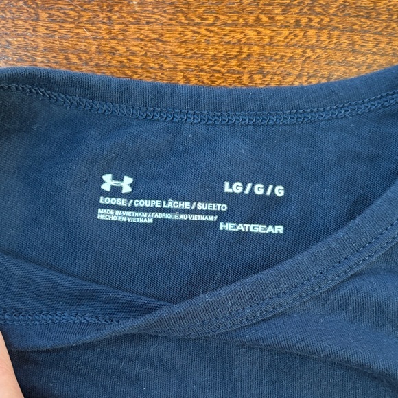 Under Armour Women’s Project Rock Navy T-Shirt Large - Picture 3 of 9